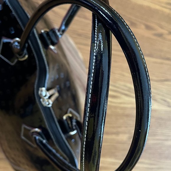 🇮🇹 ARCADIA Large Dome Patent Leather Bag - MADE IN ITALY - Picture 5 of 10